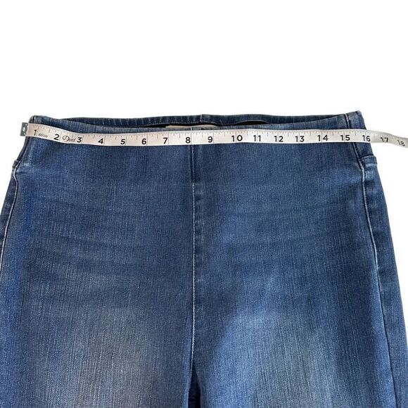 Soft Surroundings Hi-Rise Pull On Denim Jeans Womens Medium Casual Comfort - Picture 6 of 11